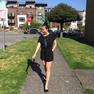 Black laced jumpsuit